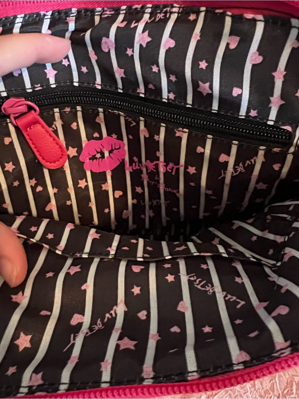 Betsey Johnson Hot Pink Luv Betsey Interior Tote - Picture 2 of 2